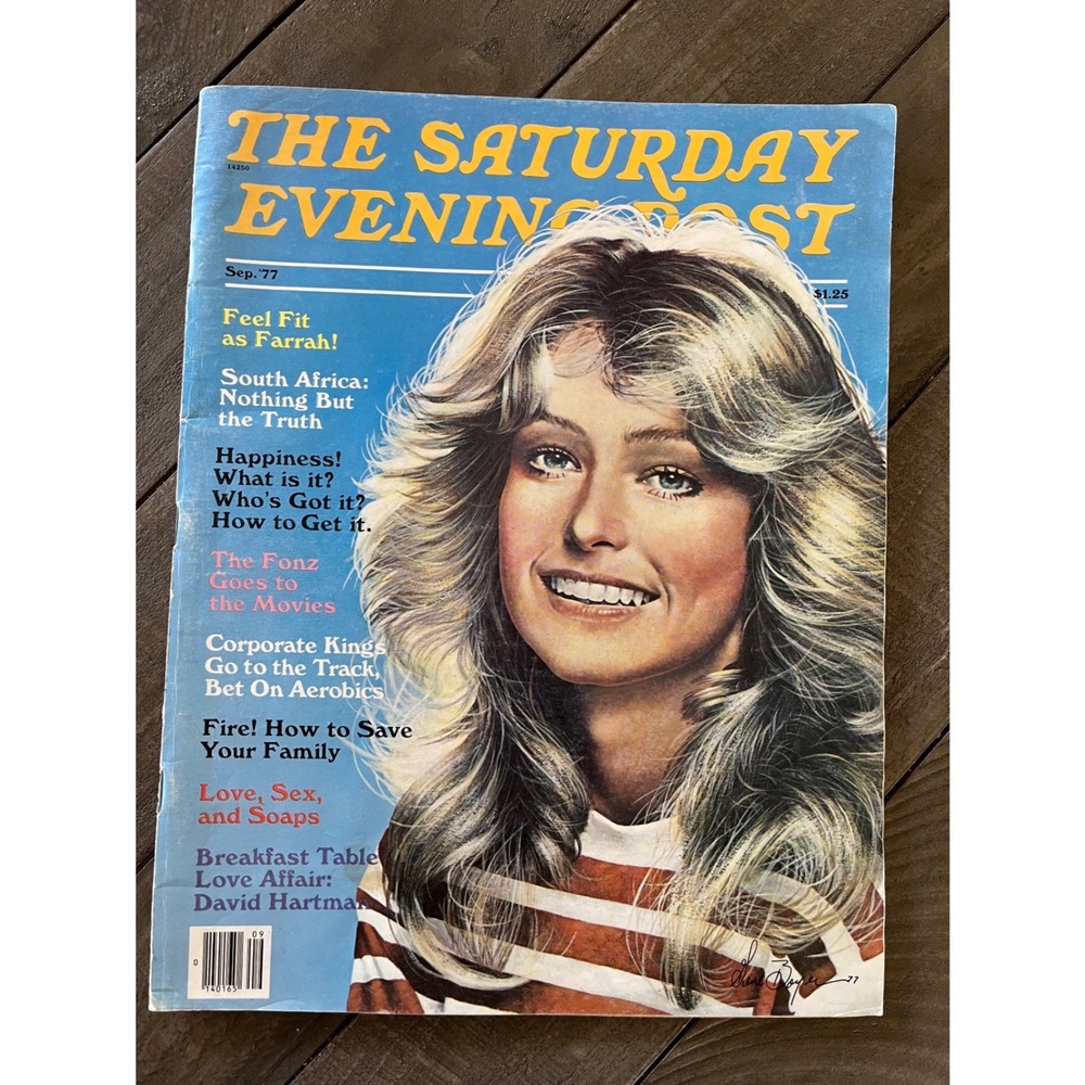 The Saturday Evening Post September 1977 Farrah Fawcett Cover The Fonz Vintage‎
